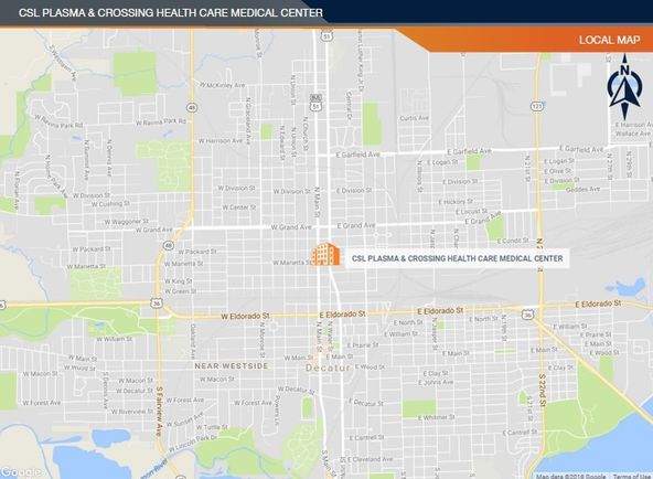 MOTIVATED SELLER - REDUCED - CSL Plasma & Crossing Healthcare Medical Center - Decatur, IL: 1025-1029 N Water St, Decatur, IL 62523